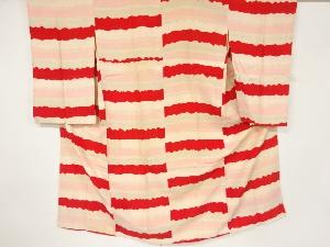 アンティーク　よろけ横段模様長襦袢